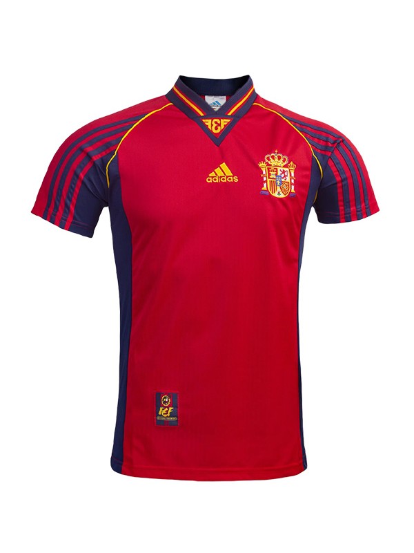 Spain accueil maillot rétro maillot de football premier maillot de football pour hommes 1998-1999
